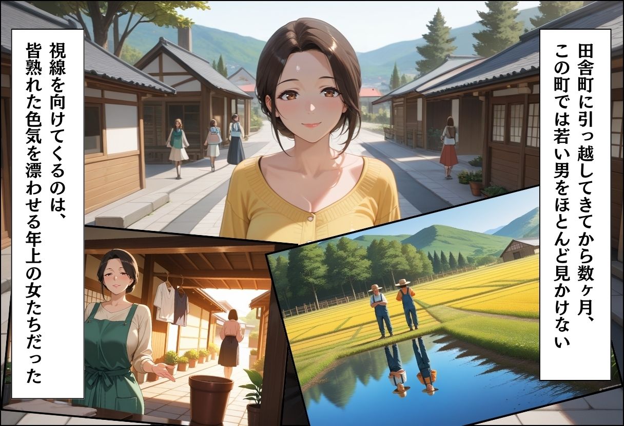 サンプル画像1:引っ越してきた田舎町がムチムチ熟女だらけだった話 〜巫女と3P編〜(週末の背徳者) [d_654955]