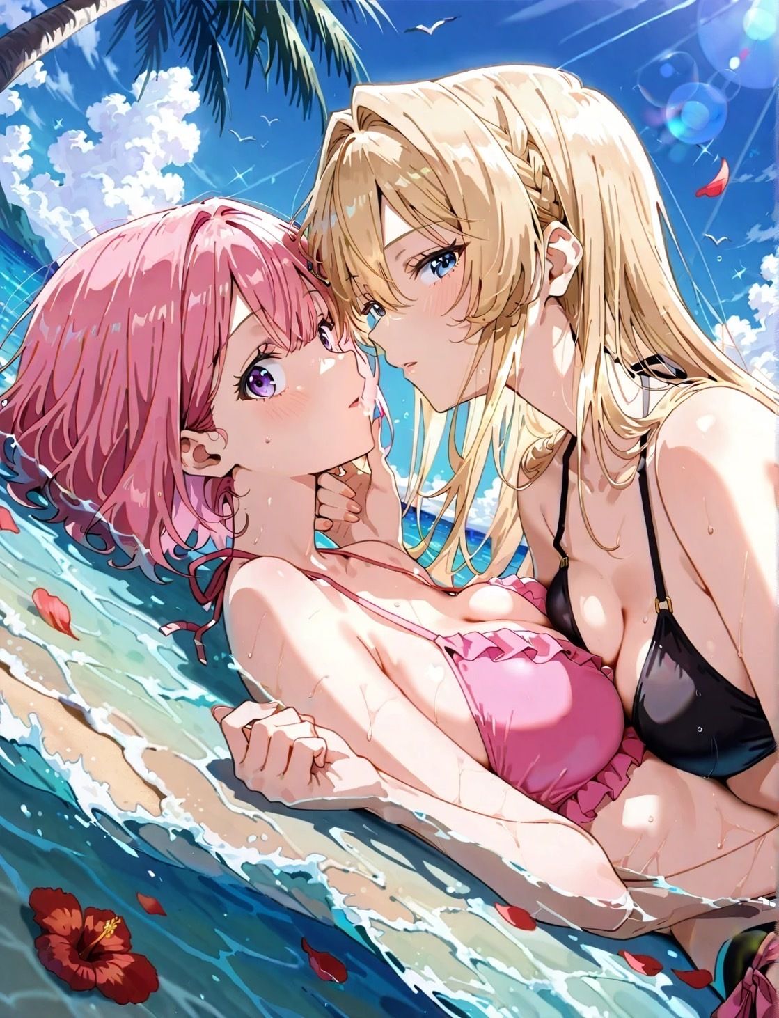 サンプル画像1:「わたしが恋人なんて無理無理（ベッドの上では無理じゃなかった！？）」(堕ちろJK！制作委員会) [d_655020]