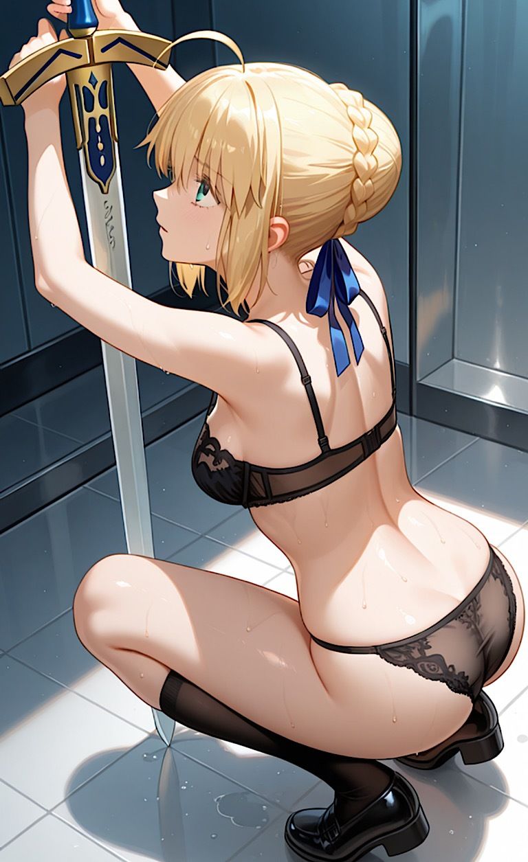 サンプル画像2:【Fateエロ！】セイ◯ー  盗撮魔法で監視される！(紺のソックス) [d_655067]