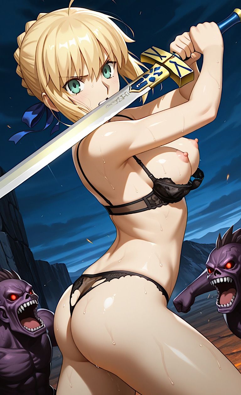 サンプル画像4:【Fateエロ！】セイ◯ー  盗撮魔法で監視される！(紺のソックス) [d_655067]