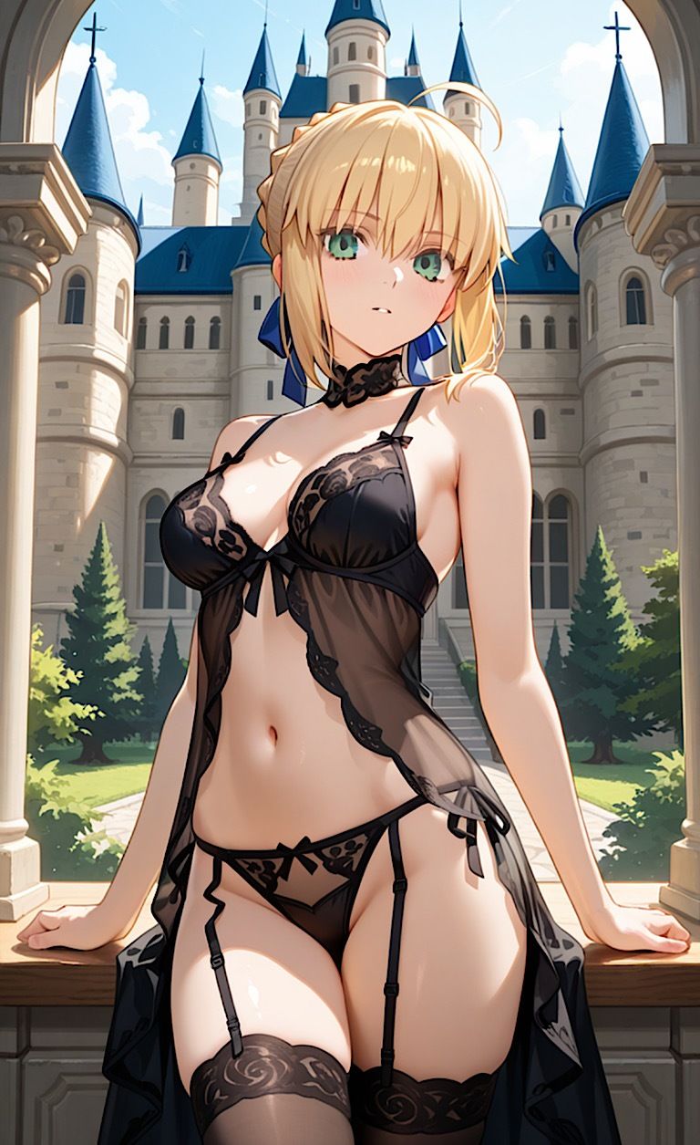 サンプル画像6:【Fateエロ！】セイ◯ー  盗撮魔法で監視される！(紺のソックス) [d_655067]