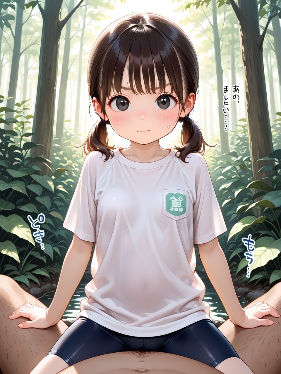 サンプル画像2:森の中で種付けされた少女(ロリのりな女子校生ちっぱいランド) [d_655252]