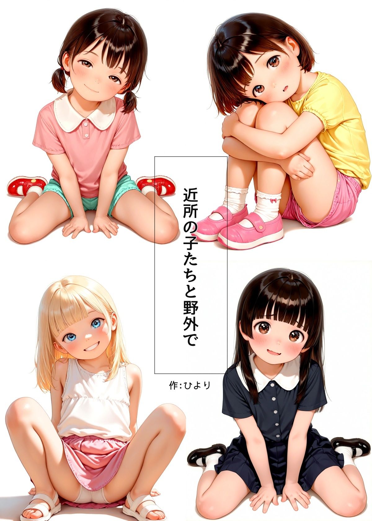 近所の子達と野外で サンプル画像 2