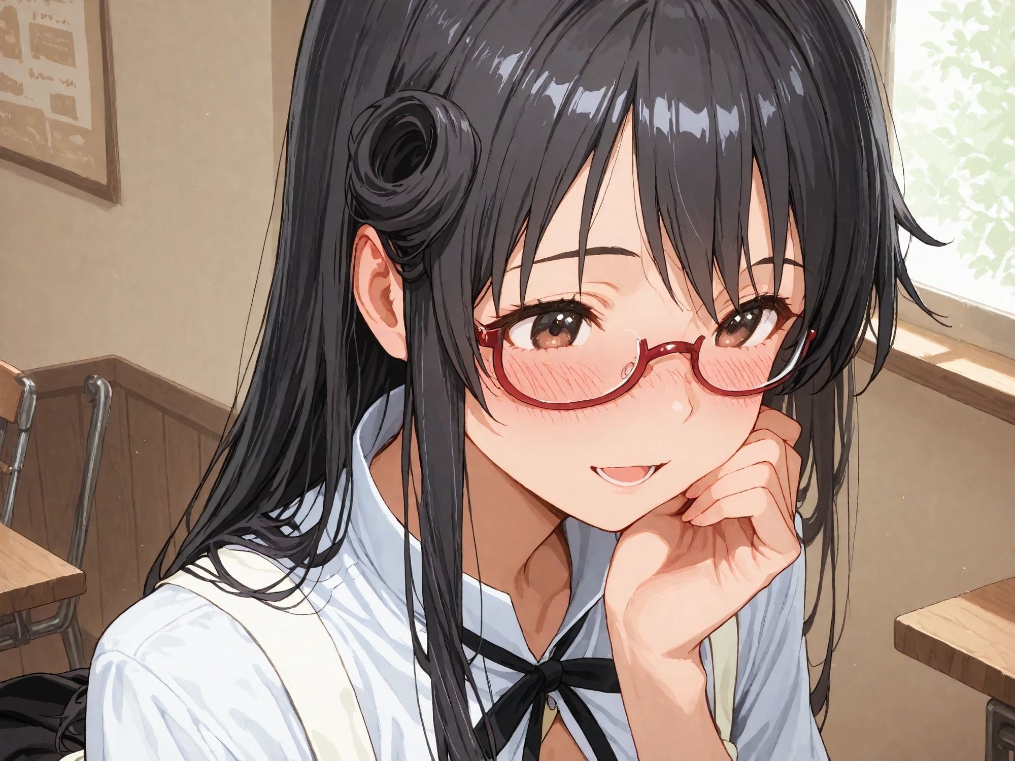 AIイラストCG集106  WOR〇ING！！  松〇摩耶 画像2