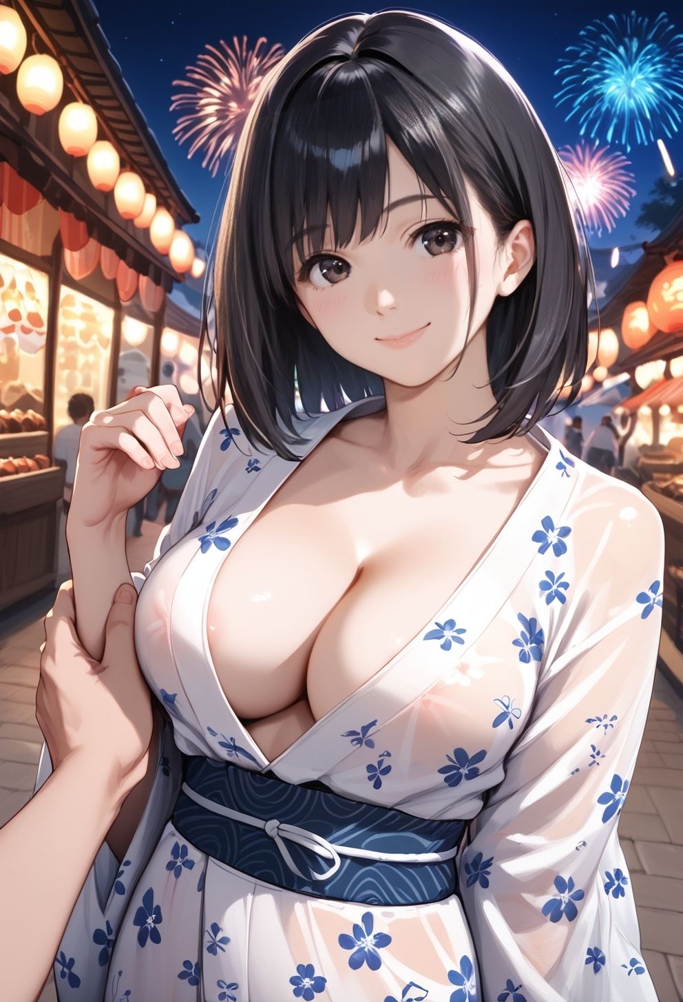 サンプル画像1:浴衣美女に誘われて〜謎の美少女〜(みにっこクラブ) [d_655952]