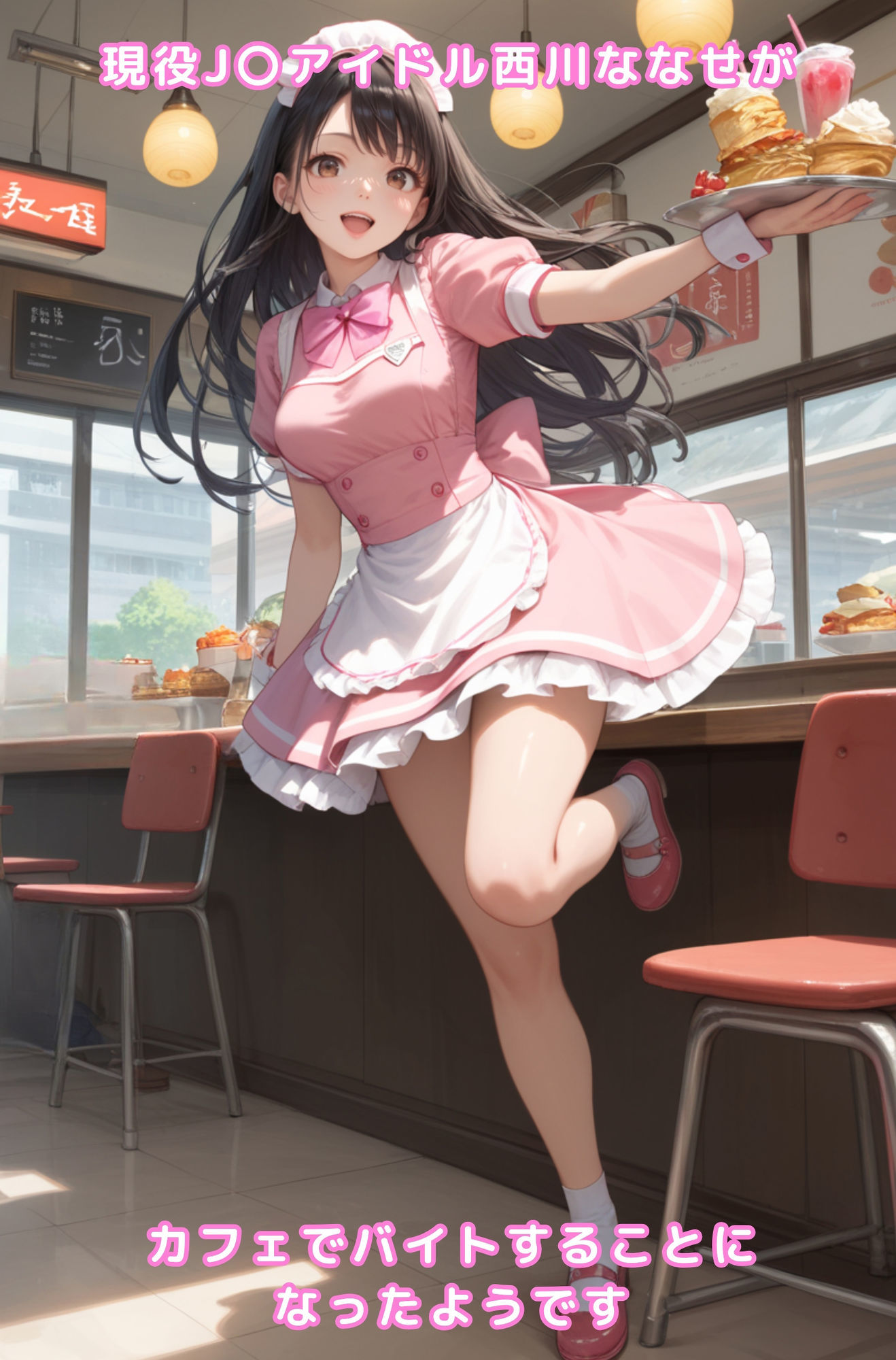 サンプル画像1:グラビア＆裏画像 バイト編 JKアイドル 西川ななせ＆橋本なおみ(AIらぼんぬ) [d_656000]