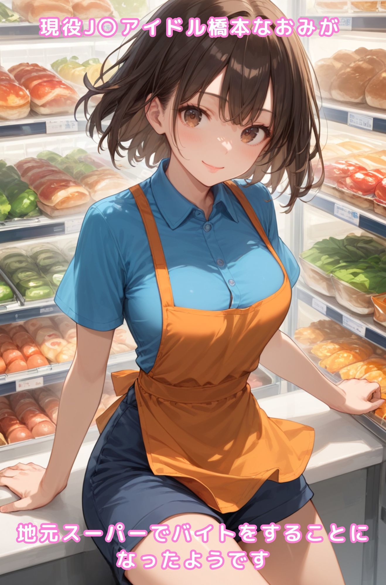 サンプル画像6:グラビア＆裏画像 バイト編 JKアイドル 西川ななせ＆橋本なおみ(AIらぼんぬ) [d_656000]