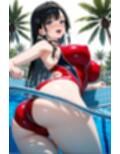 クラス一の美少女が水着グラビアのモデルになってくれるCG集