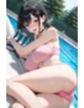 クラス一の美少女が水着グラビアのモデルになってくれるCG集