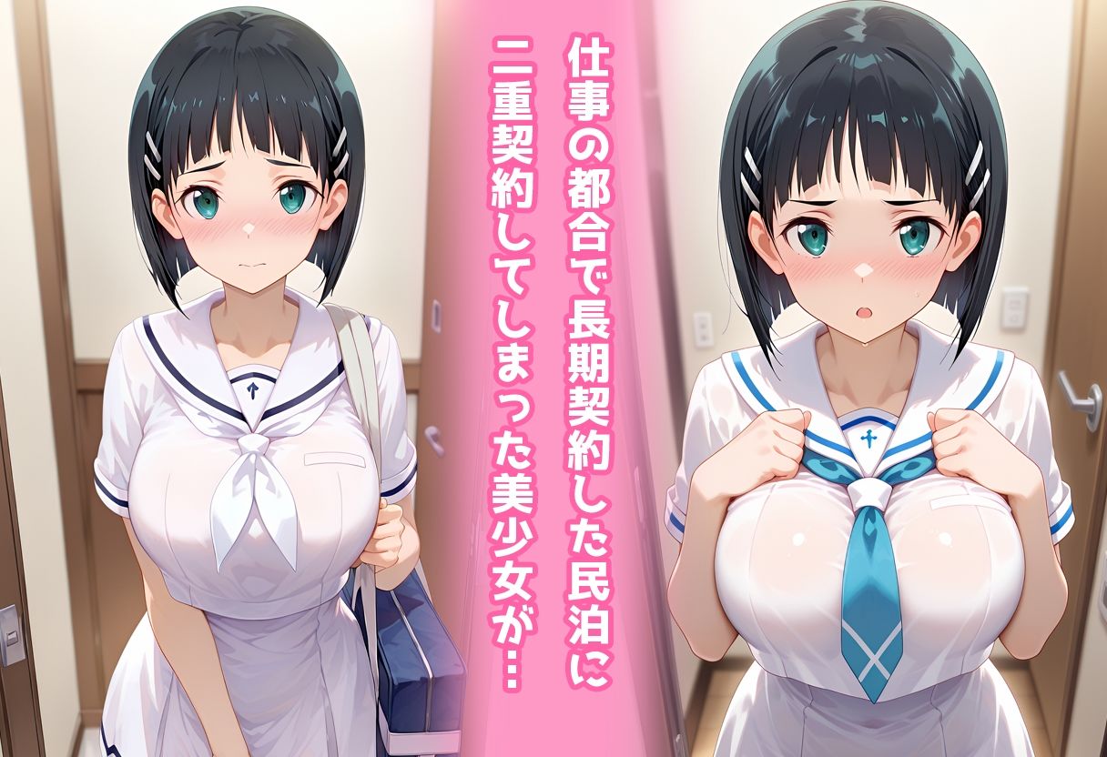 サンプル画像1:民泊トラブル！？…美少女と突然の強●ルームシェア性活 〜直葉編〜(アイポスラボ) [d_656298]