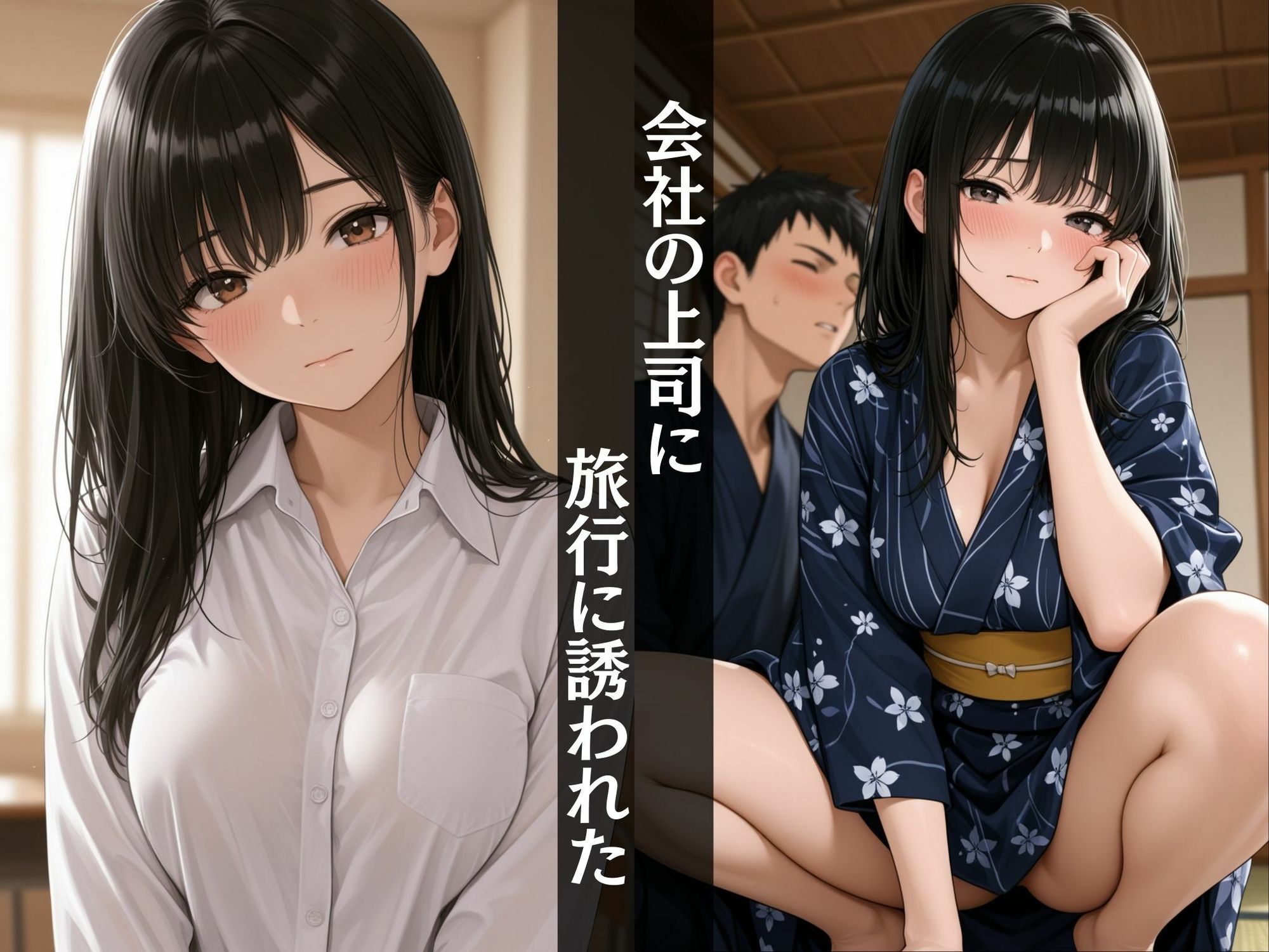 【浴衣上司】  浴衣がはだけて見えた巨乳〜我慢できずに背徳中出し！〜 画像1