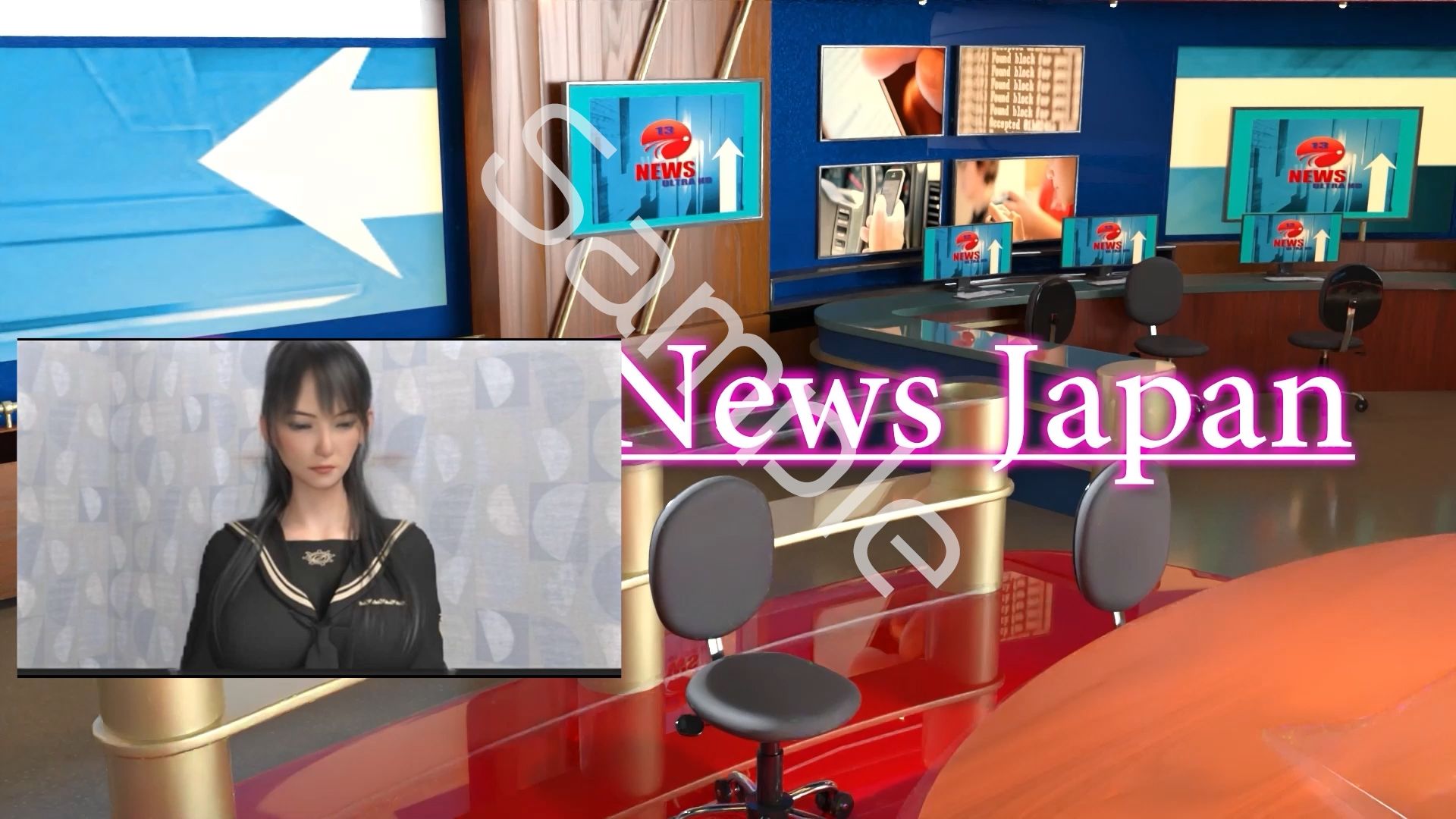 【△100●100】学業成績学年一位の二階堂沙耶・県警からの事情聴取で、自らの盗撮被害動画の確認を強いられる:Vol.R011『沙耶のAIディープフェイク・女子アナとして女性向けオナニーグッズの紹介』 画像1