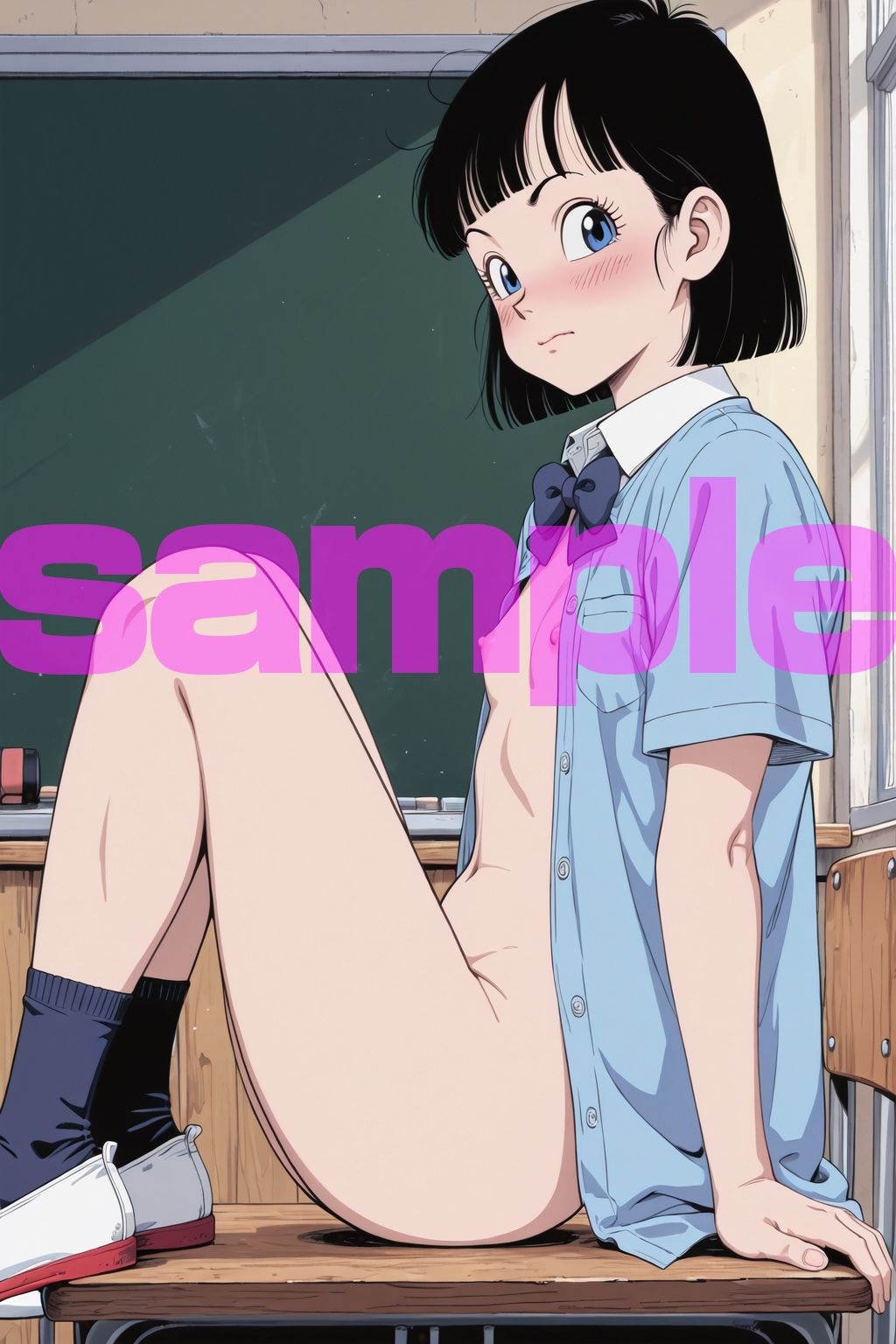 貧乳と紺ソク サンプル画像 3