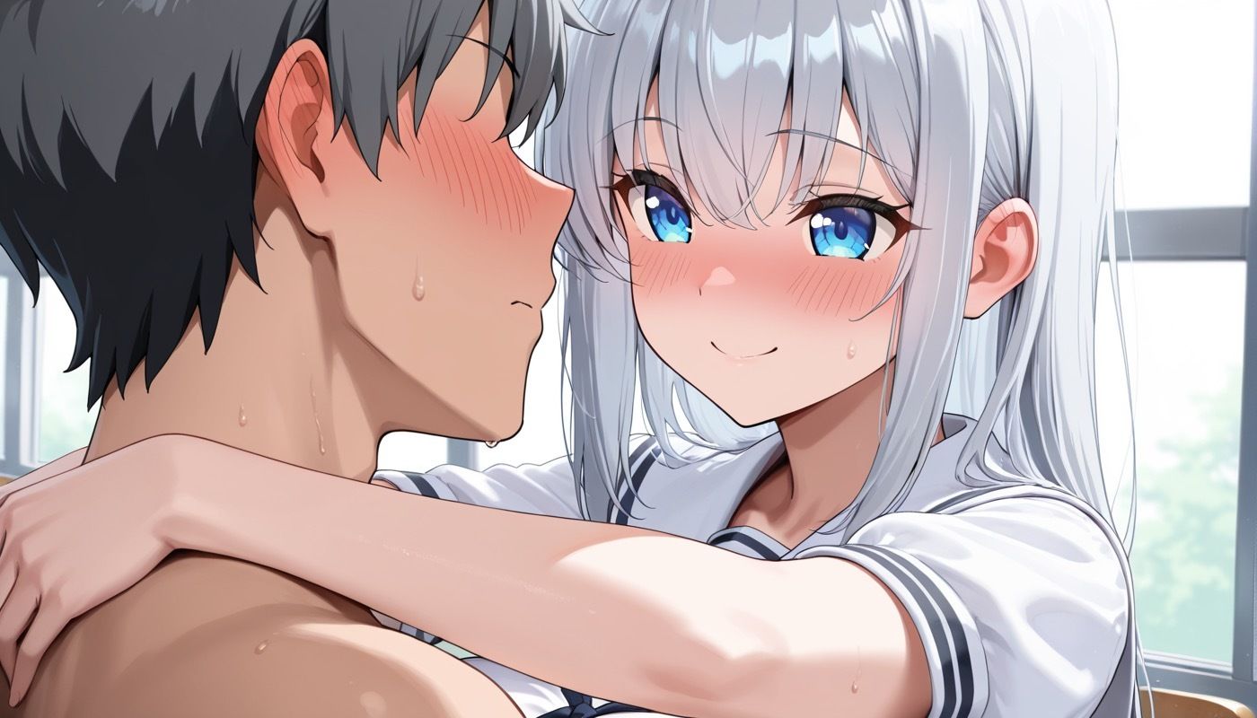 女子学生快楽中◯し性行為 〜白髮巨乳編〜 画像5