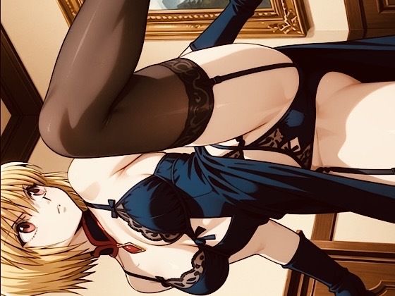 【女戦士】黒下着を念能力で覗き見屈辱!【紺のソックス】