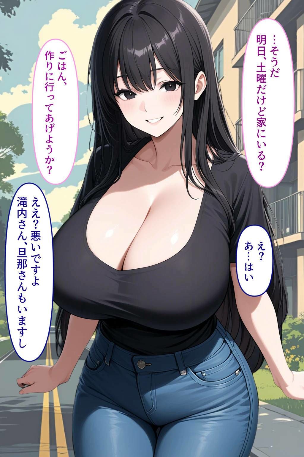 隣のJカップ爆乳人妻を寝取ってラブラブ同棲性活 画像1
