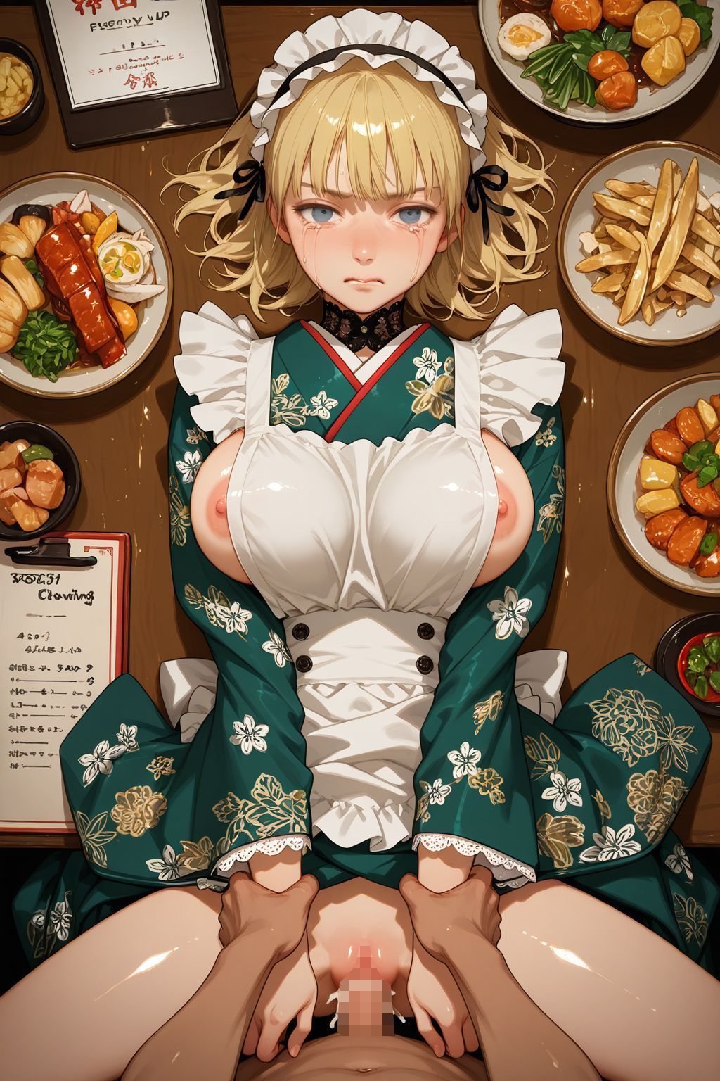 サンプル画像1:過剰接待料理店（巨乳編）＃2(自家発電研究所) [d_656513]