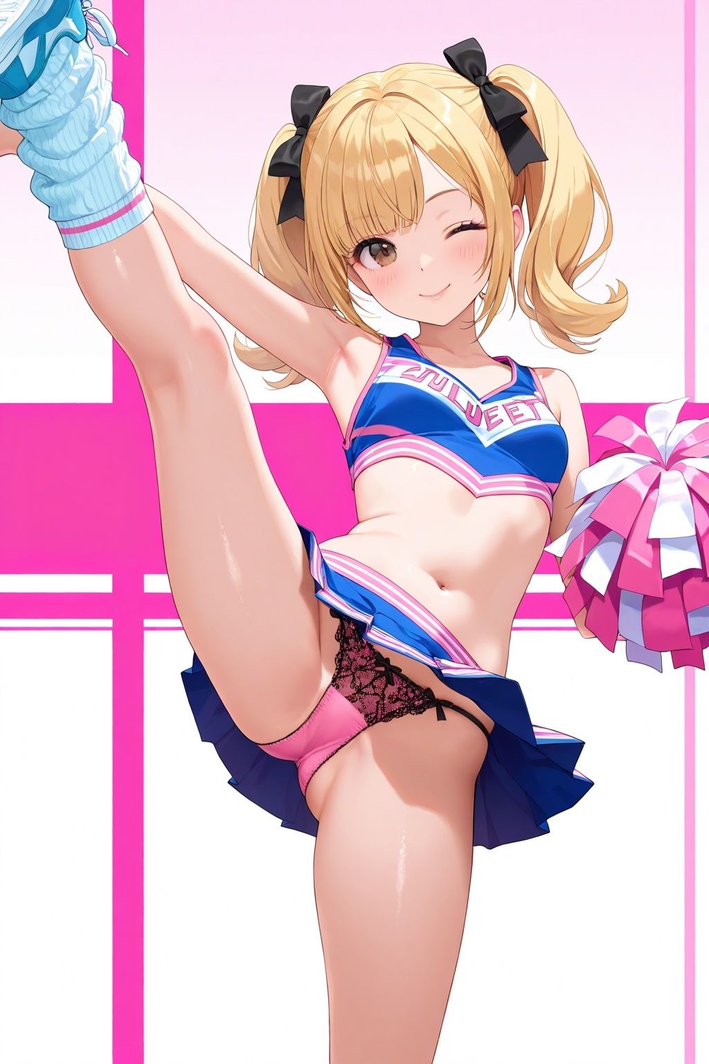 サンプル画像2:生パンチアガールのたくし上げ＆ハイキックパンチラ(あみゅみゅ) [d_656562]