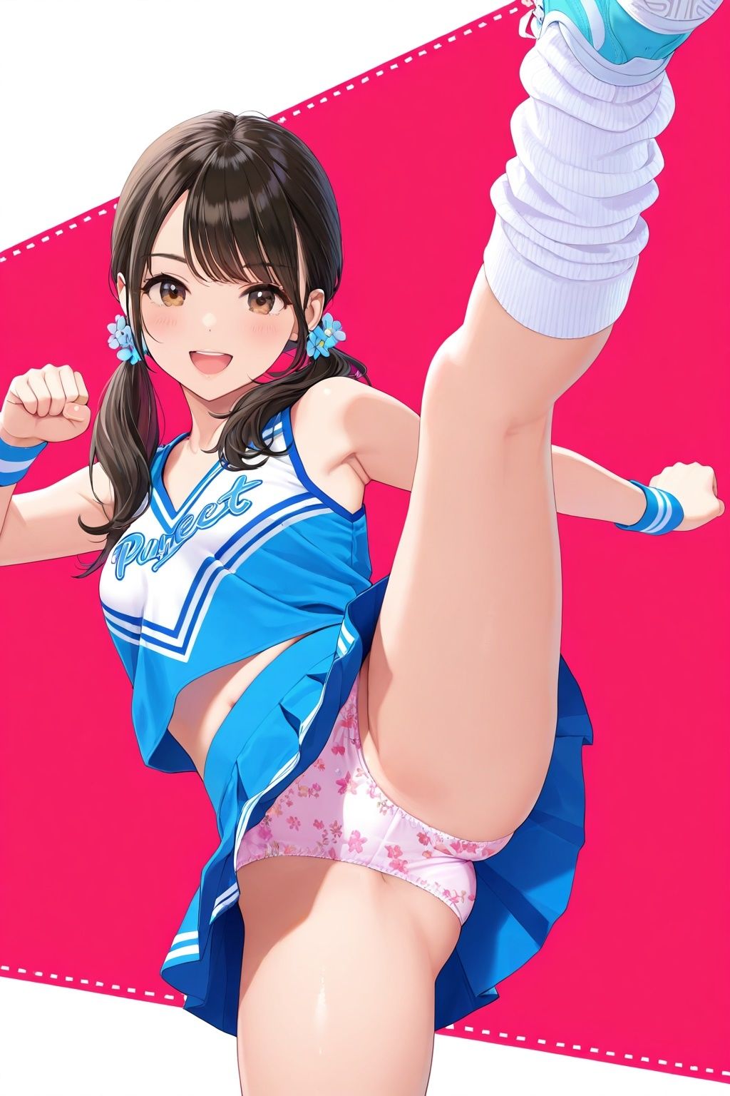 サンプル画像4:生パンチアガールのたくし上げ＆ハイキックパンチラ(あみゅみゅ) [d_656562]