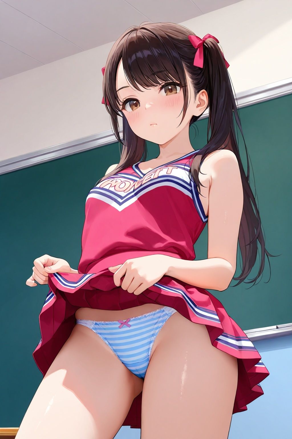 サンプル画像5:生パンチアガールのたくし上げ＆ハイキックパンチラ(あみゅみゅ) [d_656562]