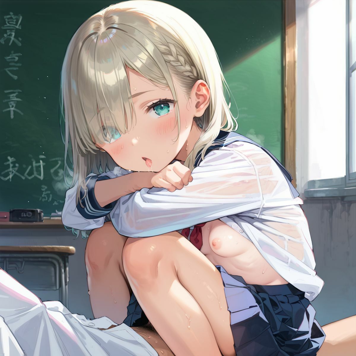 ちっぱいギャル娘、補講にハマる01 画像2