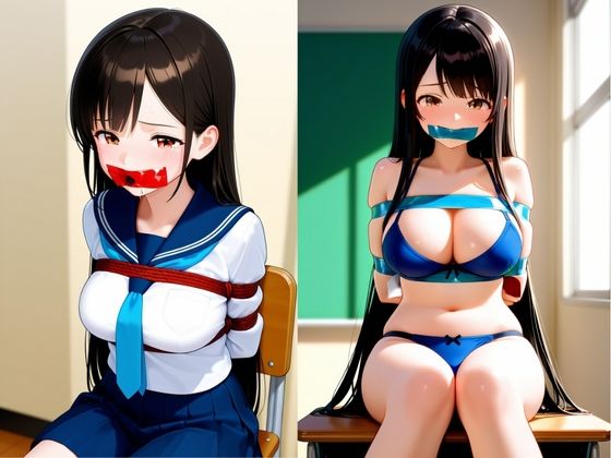 サンプル画像2:【放課後被虐教室】クラスメイトの羞恥にゆがむ委員長(ALCO) [d_656649]