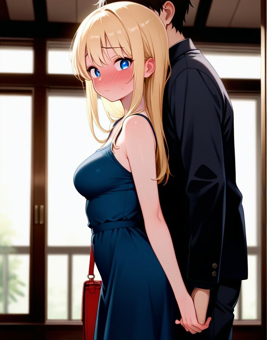 金髪美女生徒のノーブラ誘惑に理性ふきとび! 画像4
