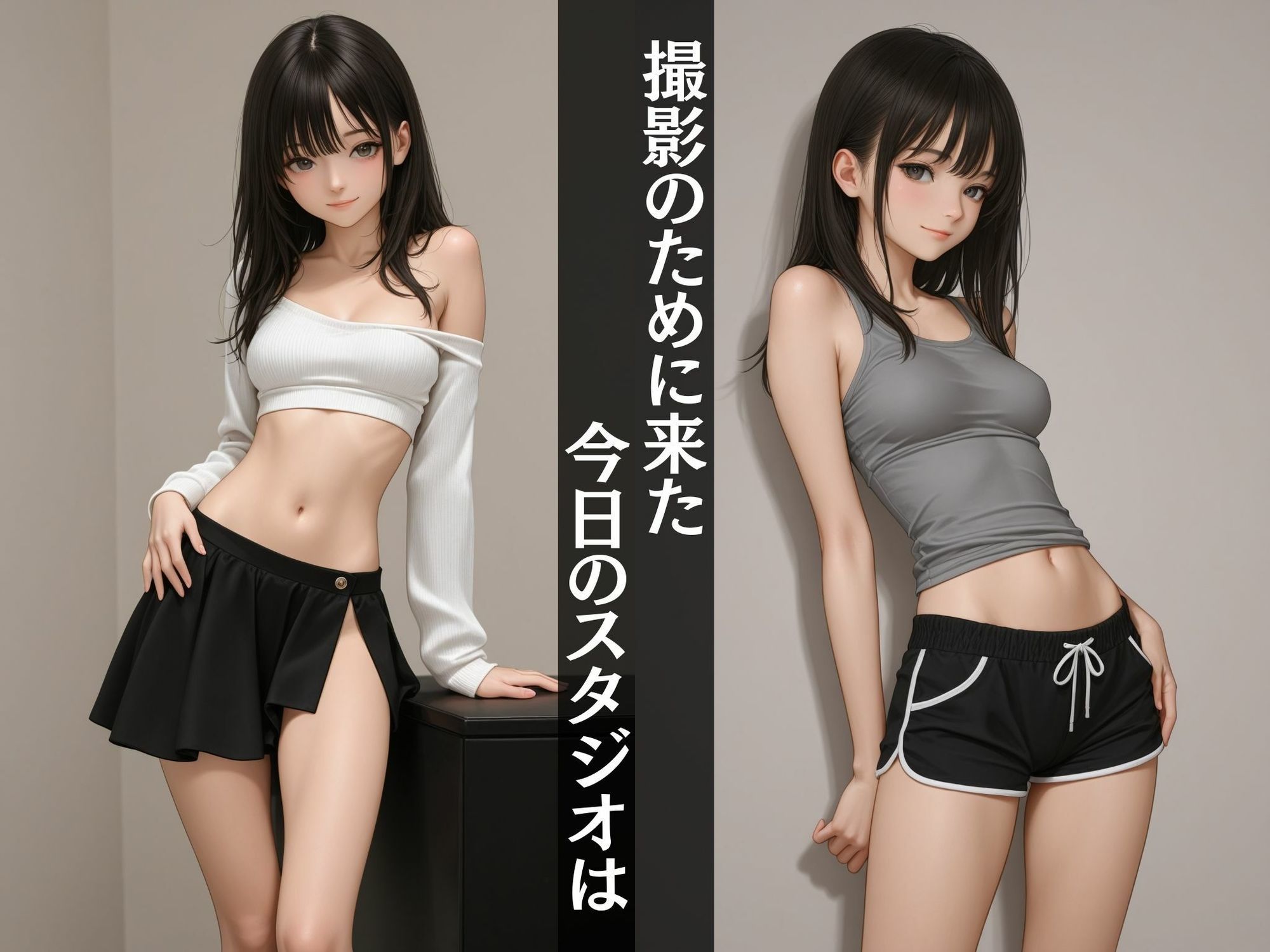 サンプル画像1:【ハメどり】  カメラだらけのスタジオで〜売れたい！モデル業界の闇〜(パンチライン) [d_656711]