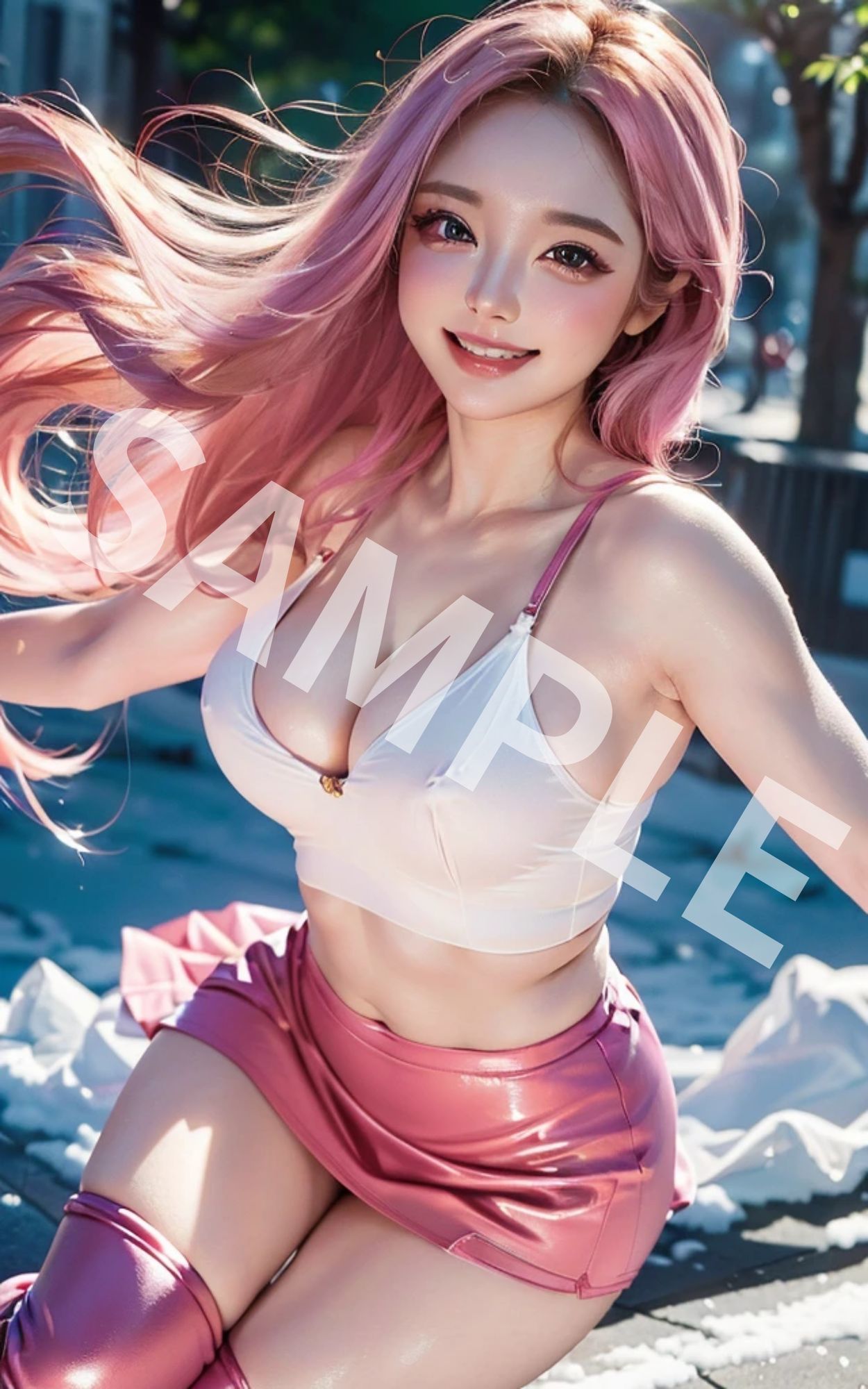 サンプル画像3:Gyaru Vibes – Street ＆ School Days(AI理想の彼女図鑑) [d_656714]