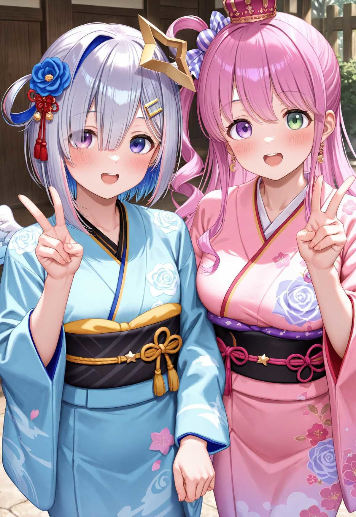 ホロメンたちの着物を脱がせて乱交絶頂させてみた2 画像1