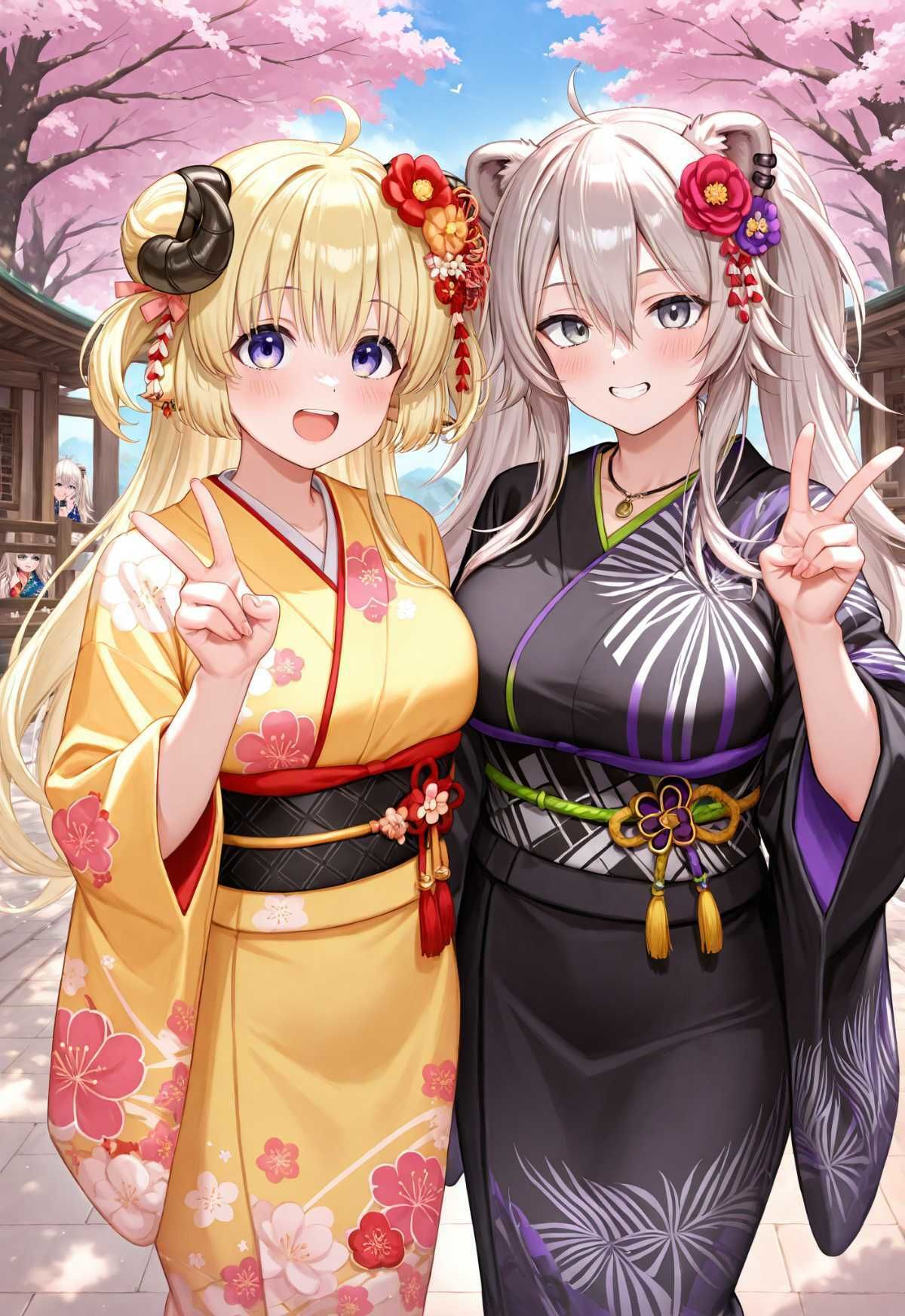 ホロメンたちの着物を脱がせて乱交絶頂させてみた2 画像3