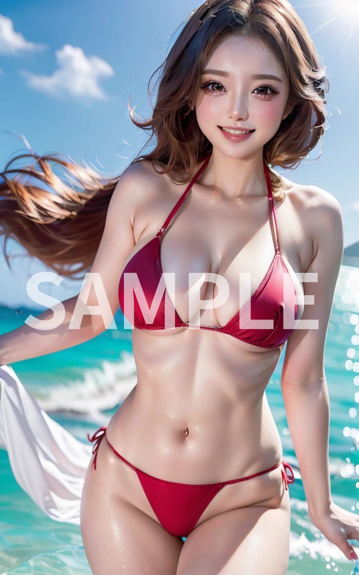 サンプル画像5:Gyaru Seduction – Bikini ＆ Bedroom(AI理想の彼女図鑑) [d_656987]