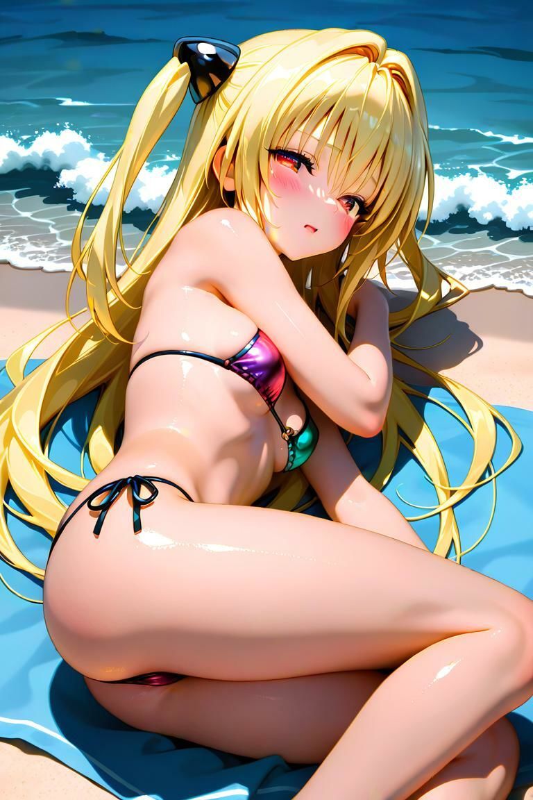 灼熱の砂浜、ビキニ姿であなたを見つめる彼女～金色の闇編～6