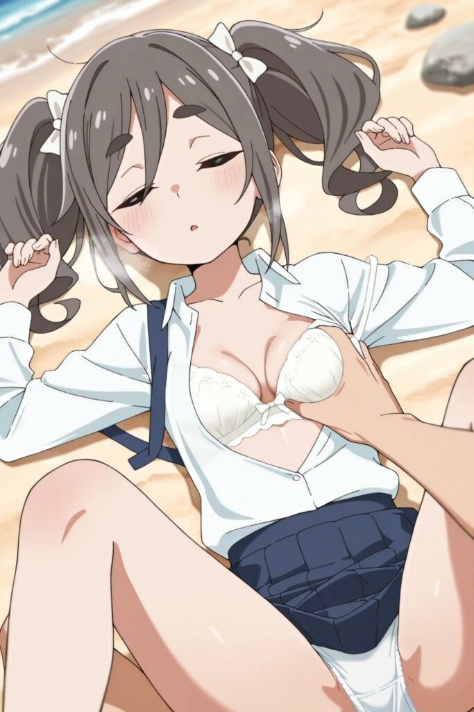 サンプル画像3:mono風味  海で遊んでいたら(ぬこの営み) [d_657144]