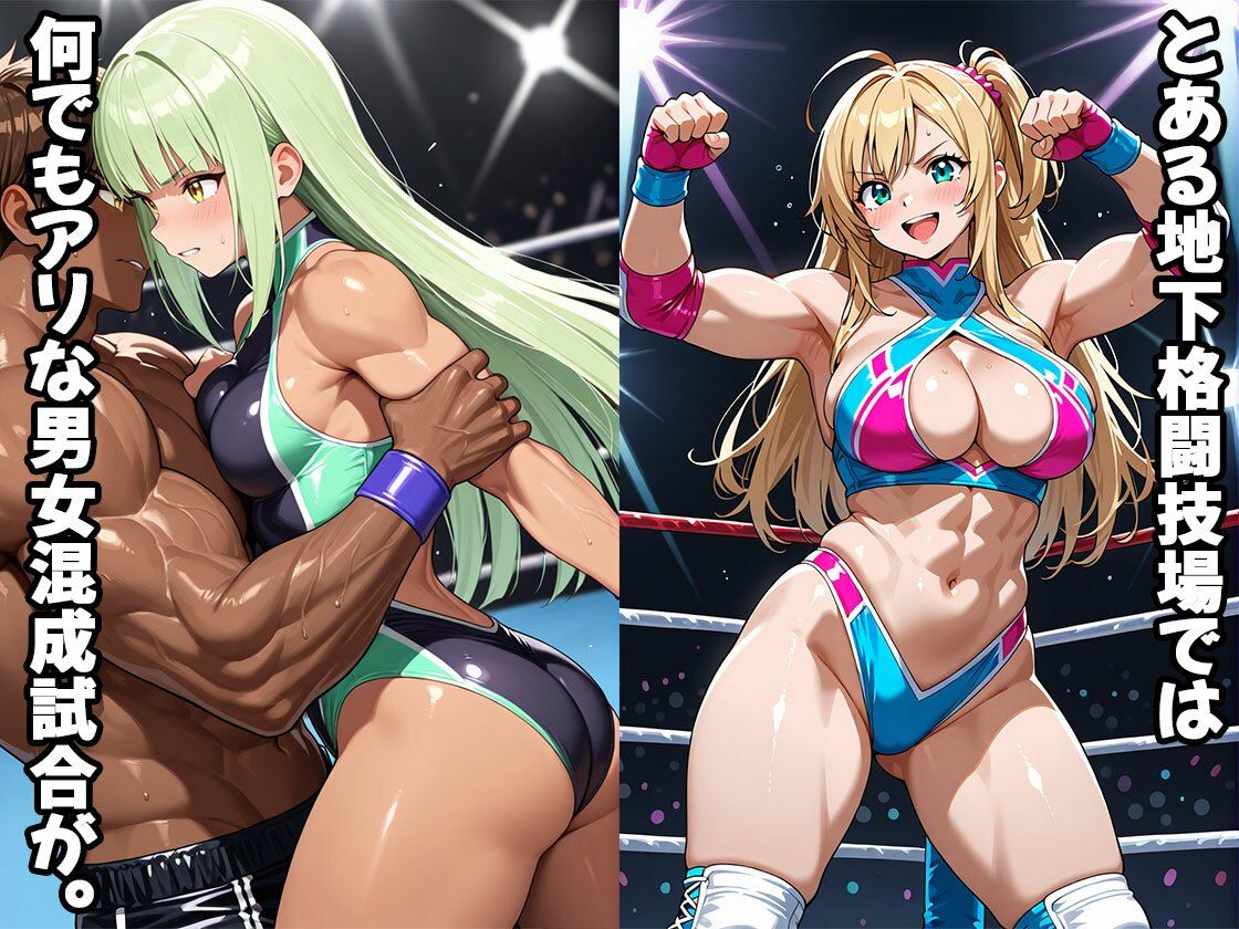 男女混合ルール無用プロレス（CG500枚） 画像1