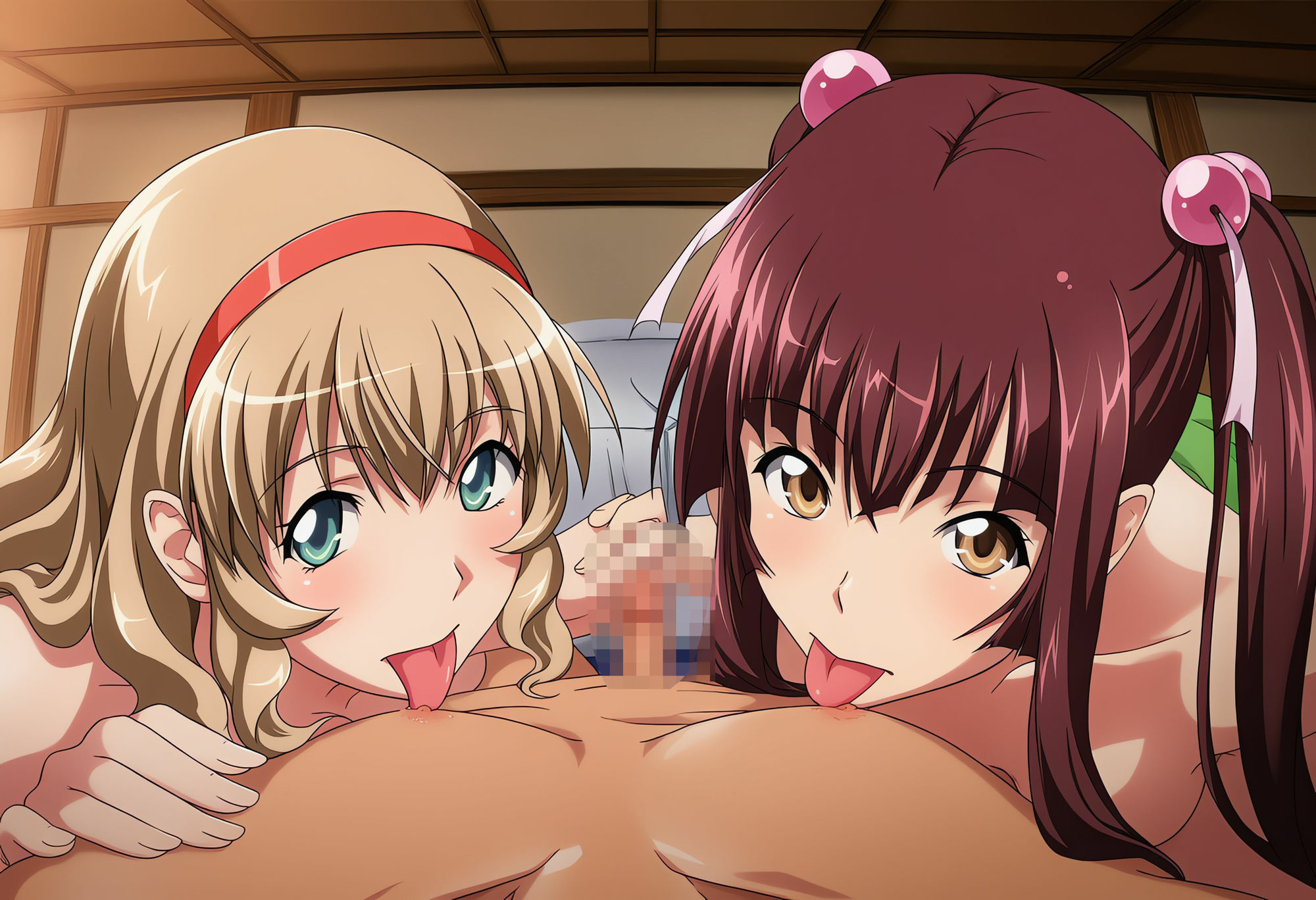 サンプル画像3:謎のお姉さんとらぶらぶえっち！  その3(ぬぎかけぱんつ) [d_657343]