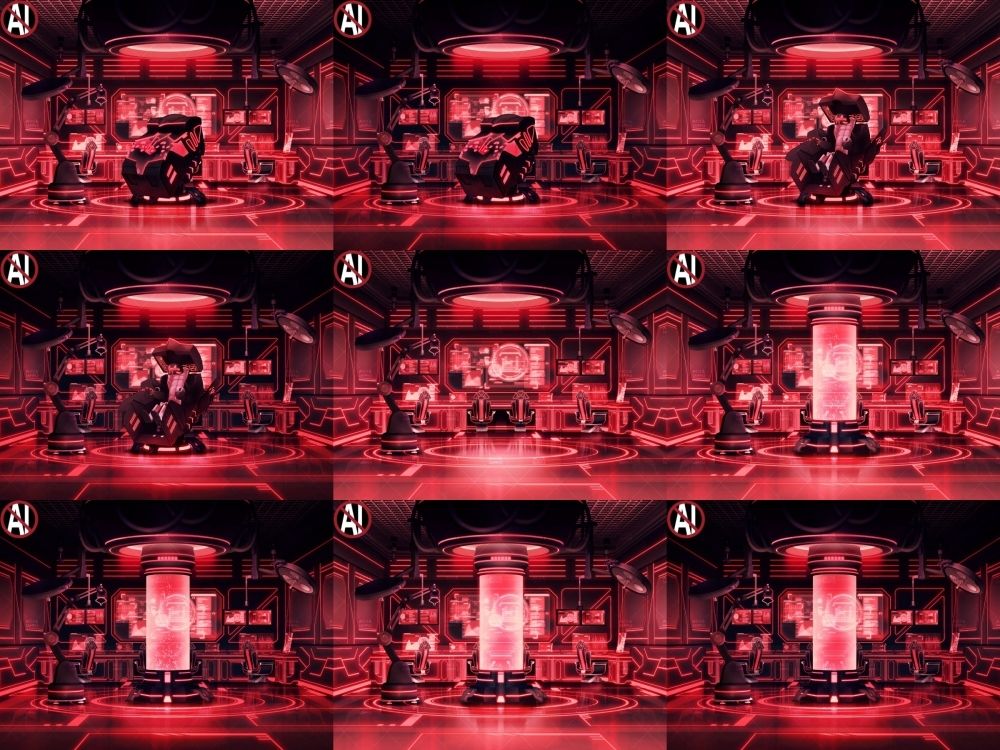 みにくる背景CG素材集『未来編』part02-Red×Black-A 画像2