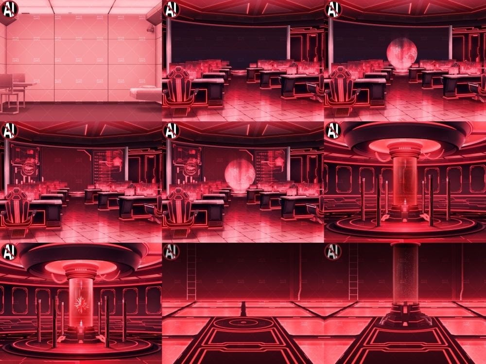 みにくる背景CG素材集『未来編』part02-Red×Black-A 画像3