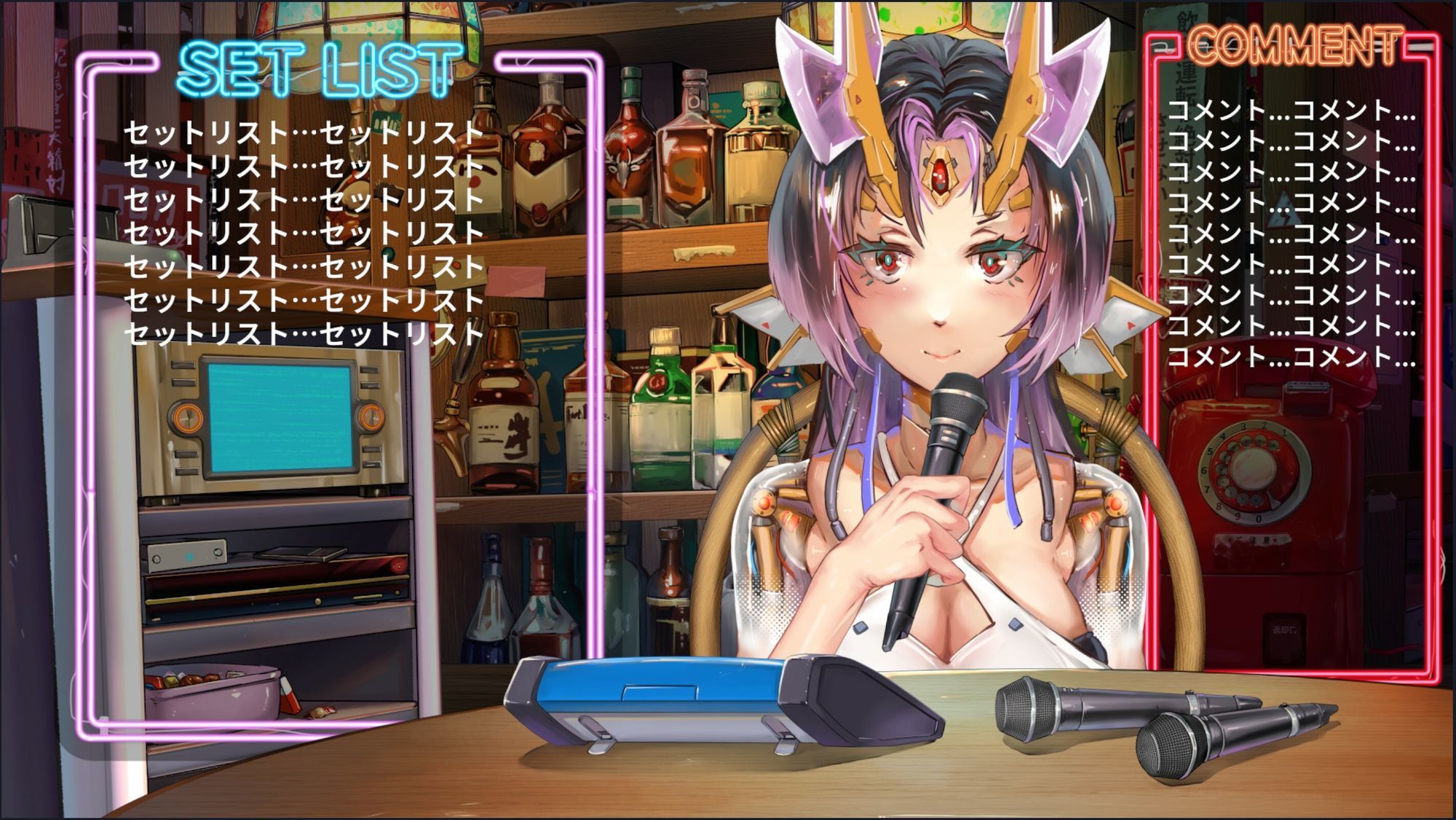 サンプル画像3:動く配信素材セット’レトロバー’(高電圧Lab) [d_657841]