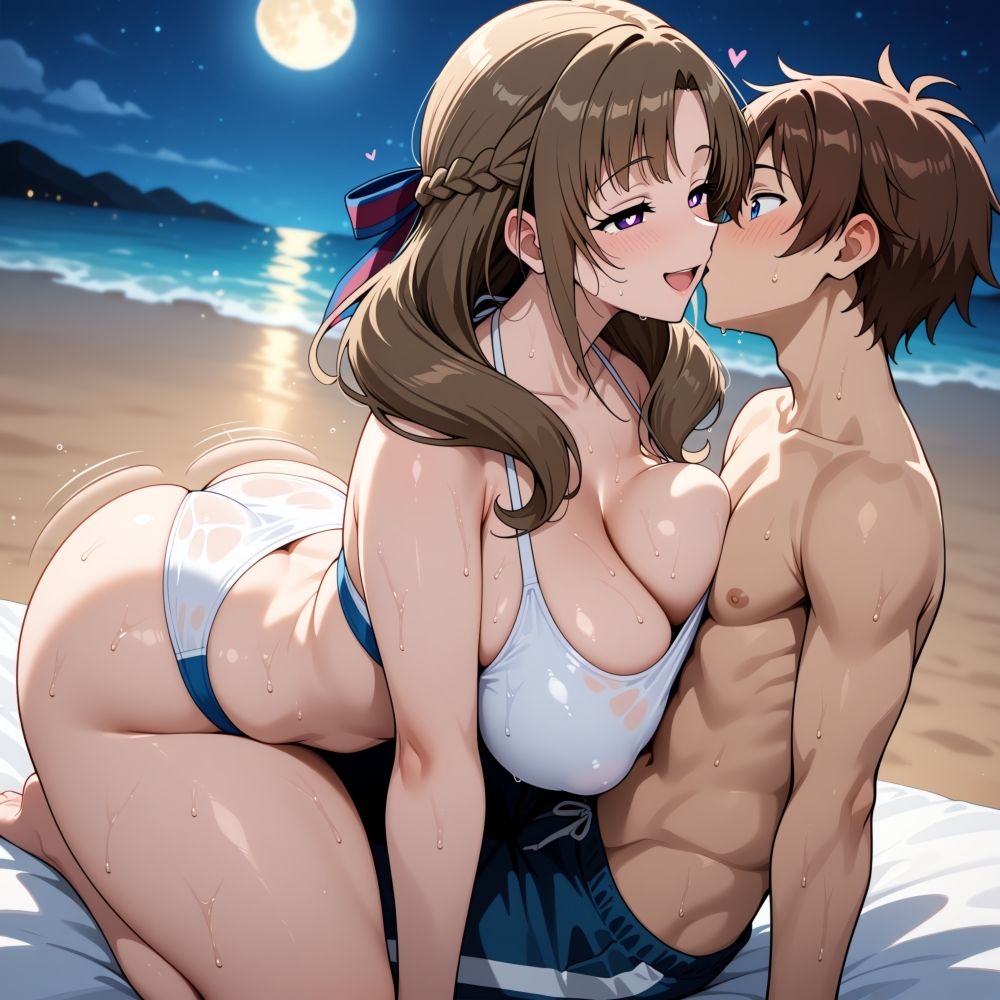 夏のビーチバレースポーツビキニコスプレ人妻カップル発情中出しHの夢18禁同人エロ画像CG集R-18 画像8