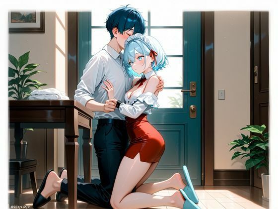 サンプル画像3:青髪メイドとのHな日常(オズのアダルト使い) [d_658240]