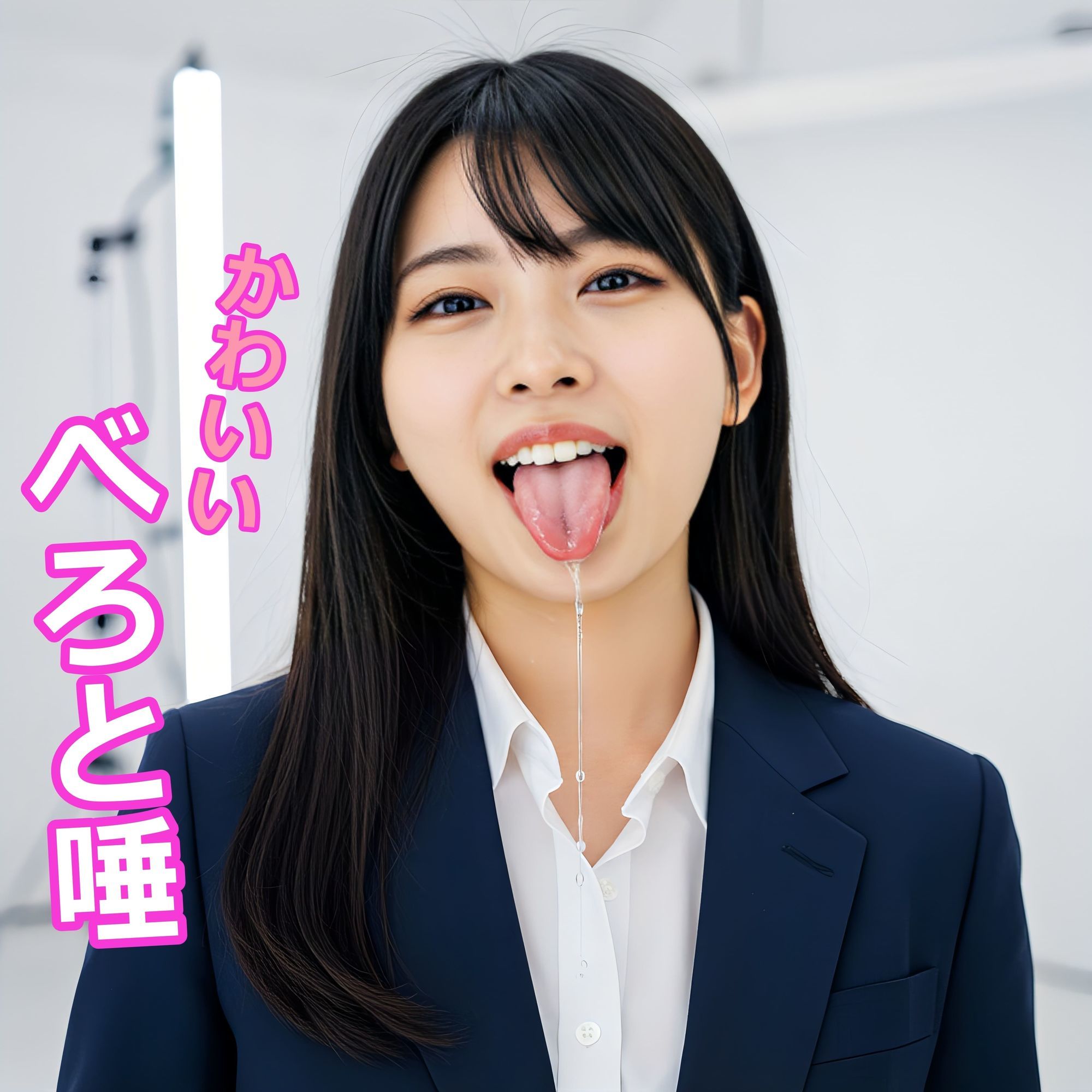 サンプル画像1:美女OLのベロ・唾天国(エロエロ委員) [d_658312]