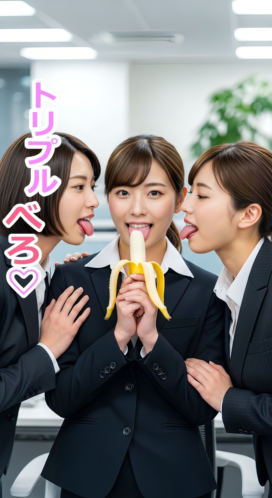 美女OLのベロ・唾天国 画像4