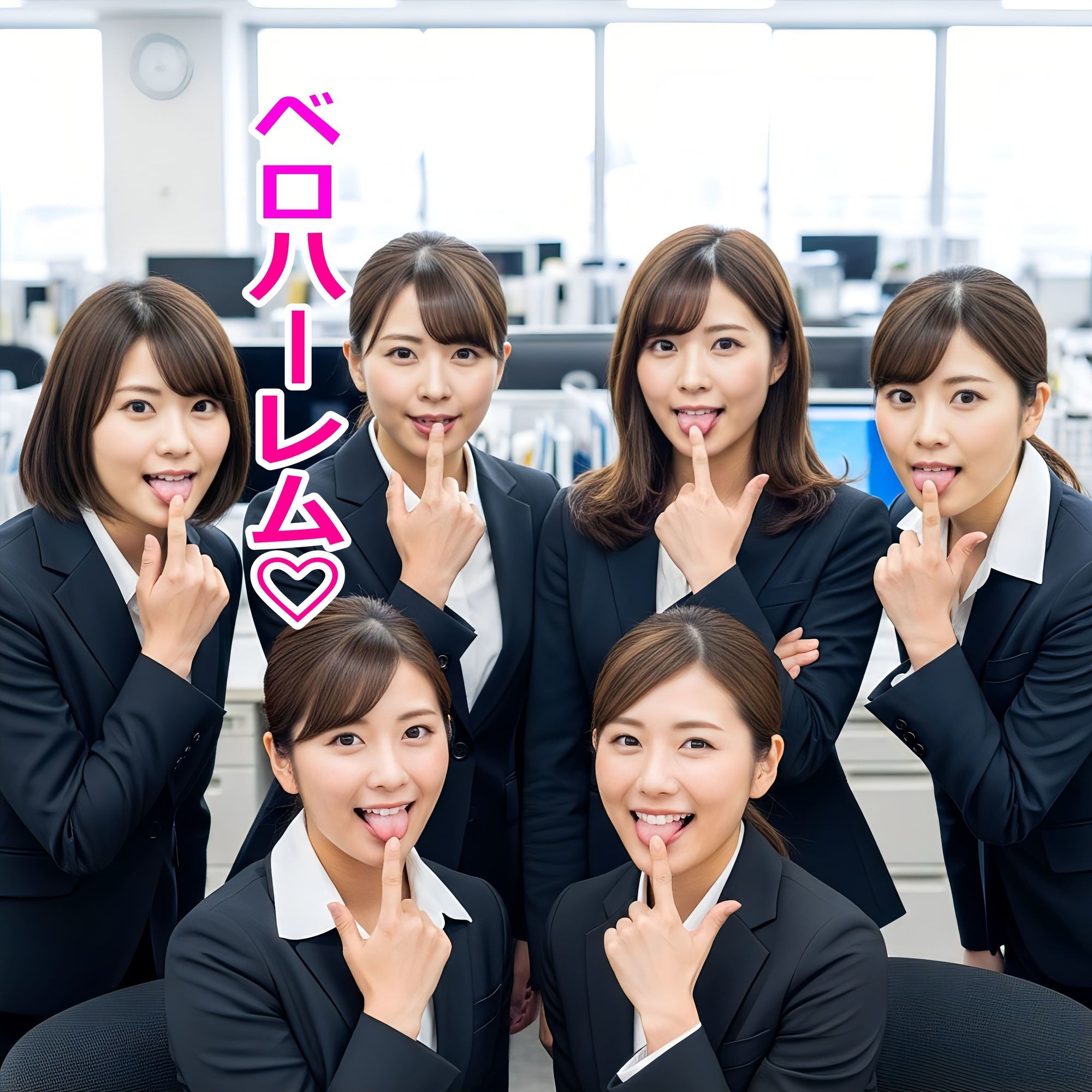 美女OLのベロ・唾天国 画像8