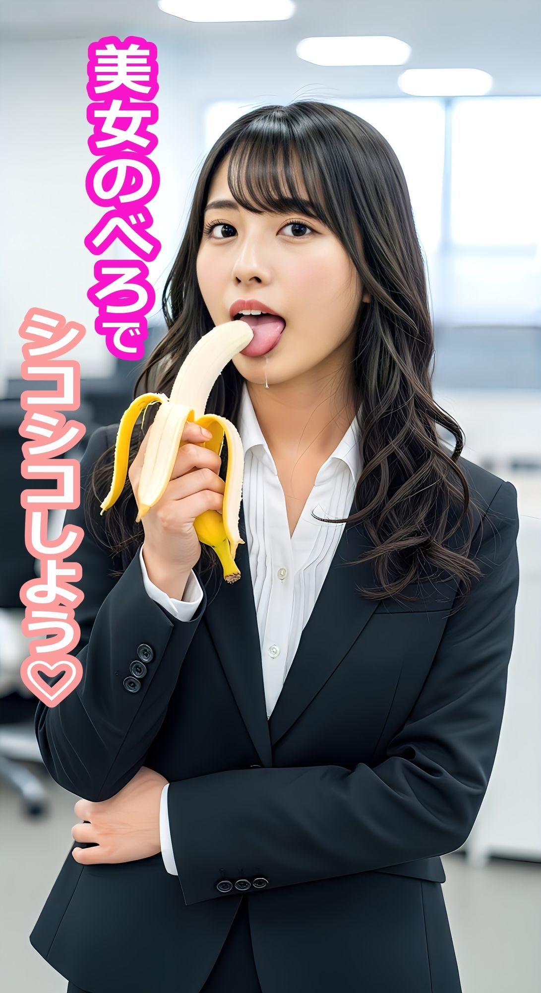 美女OLのベロ・唾天国 画像9