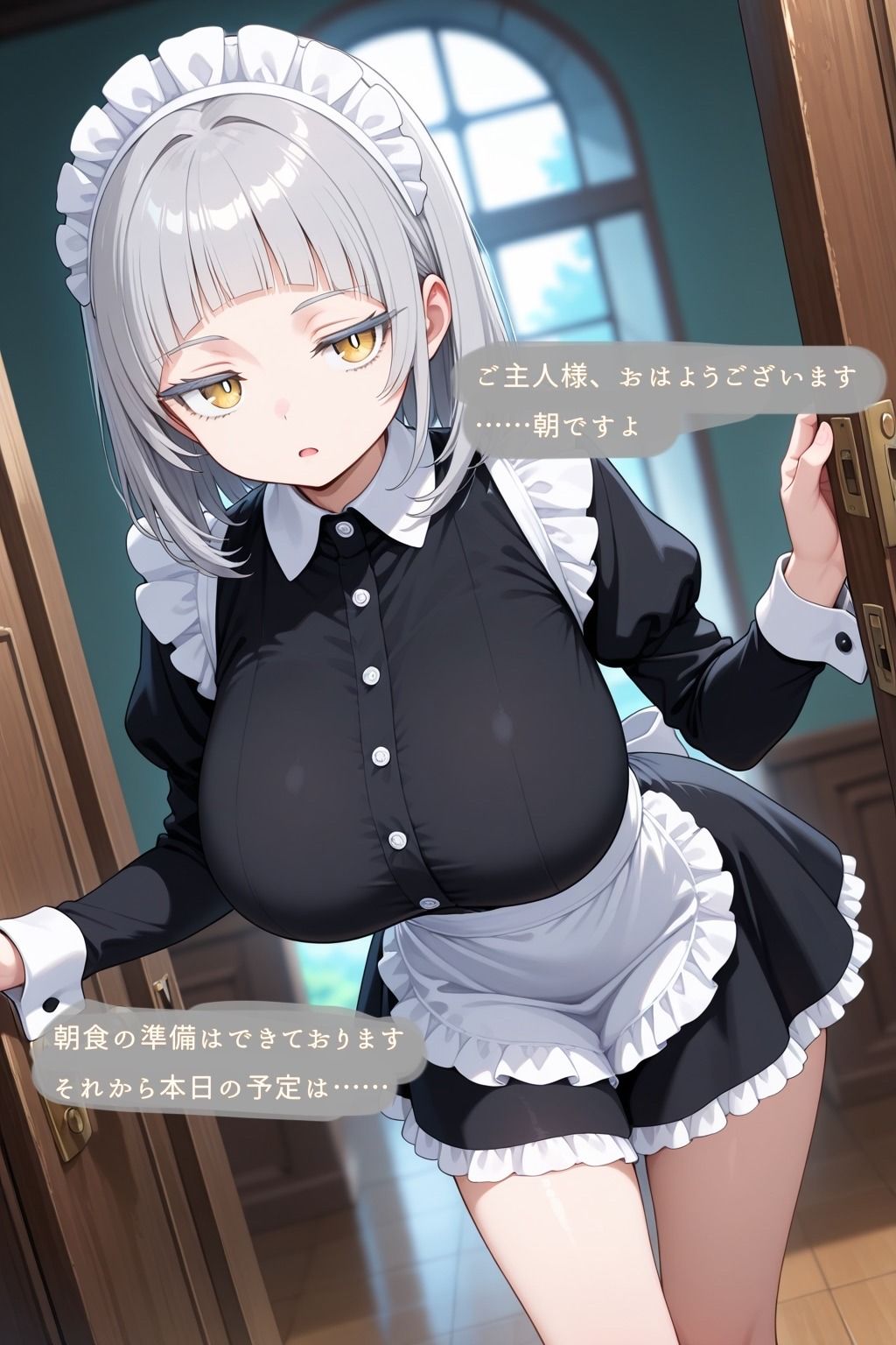 サンプル画像1:クール爆乳メイドの一日(南国の楽園) [d_658350]