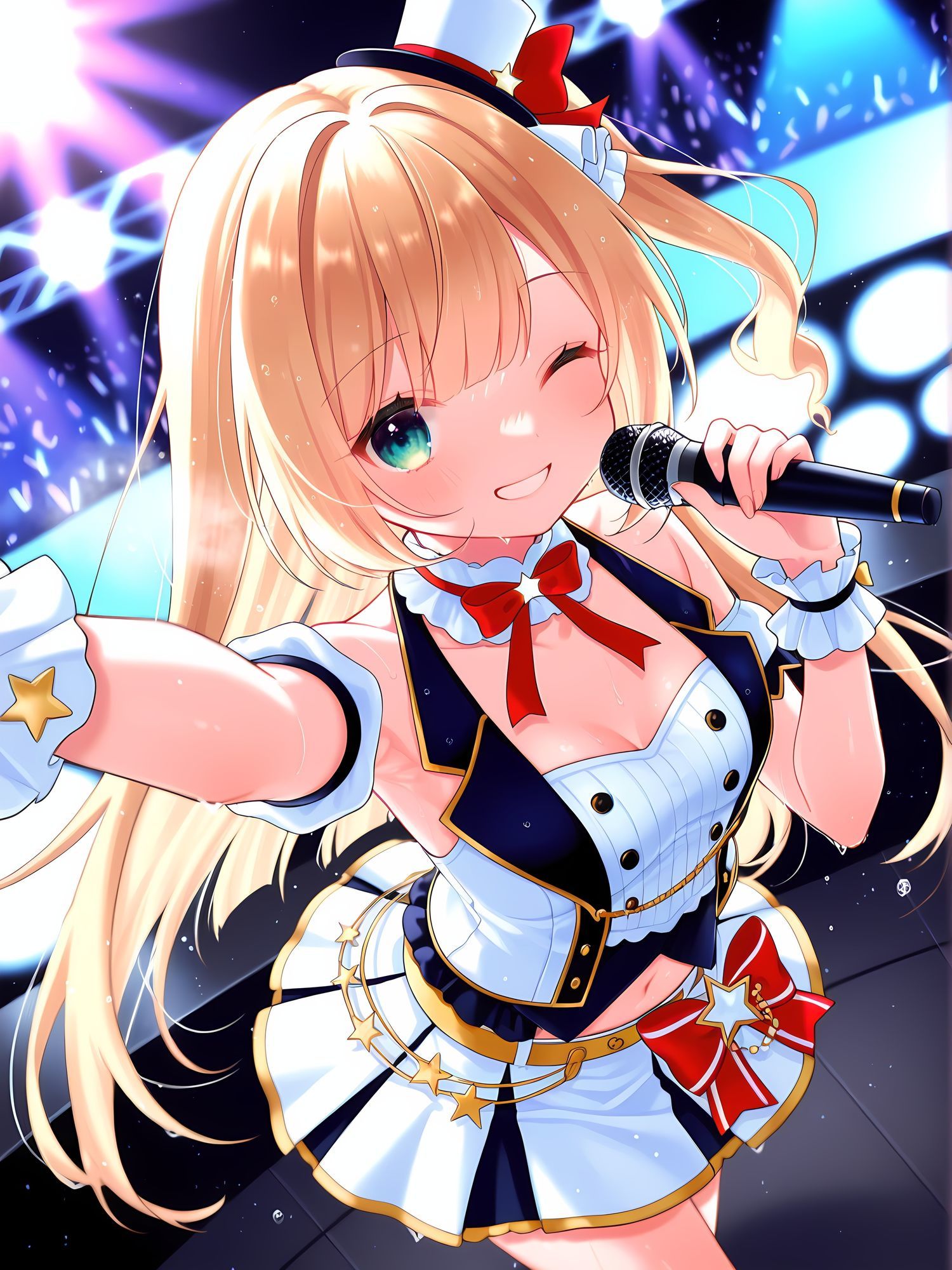 サンプル画像1:地下アイドルの水着ライブに乱入セックス！(にょすらみるく) [d_658488]