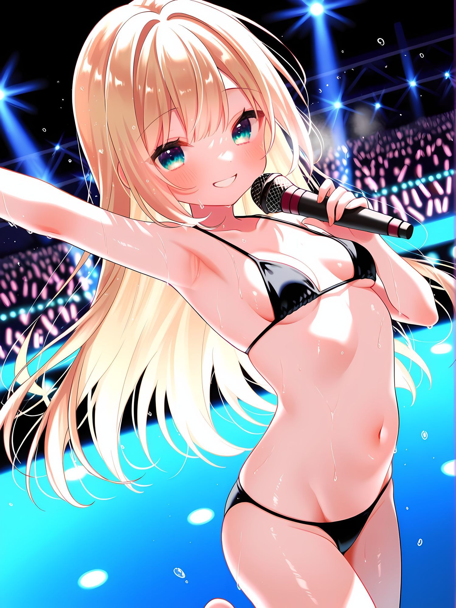 サンプル画像2:地下アイドルの水着ライブに乱入セックス！(にょすらみるく) [d_658488]