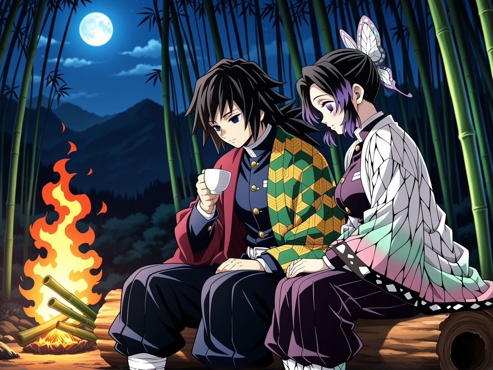 サンプル画像1:胡蝶しのぶとイチャラブSEX(ゆーかりさん) [d_658555]