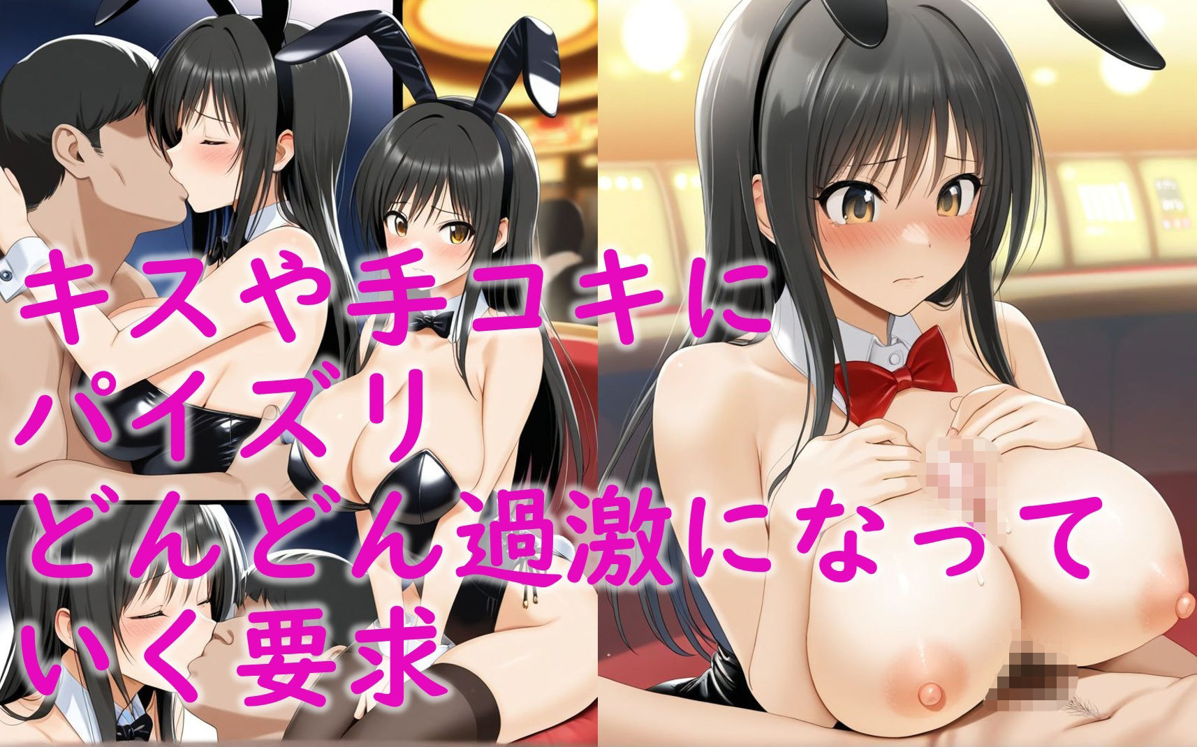 サンプル画像5:古〇川唯がバニーガール姿でセクハラされる話(Aiイラスト販売所) [d_658606]